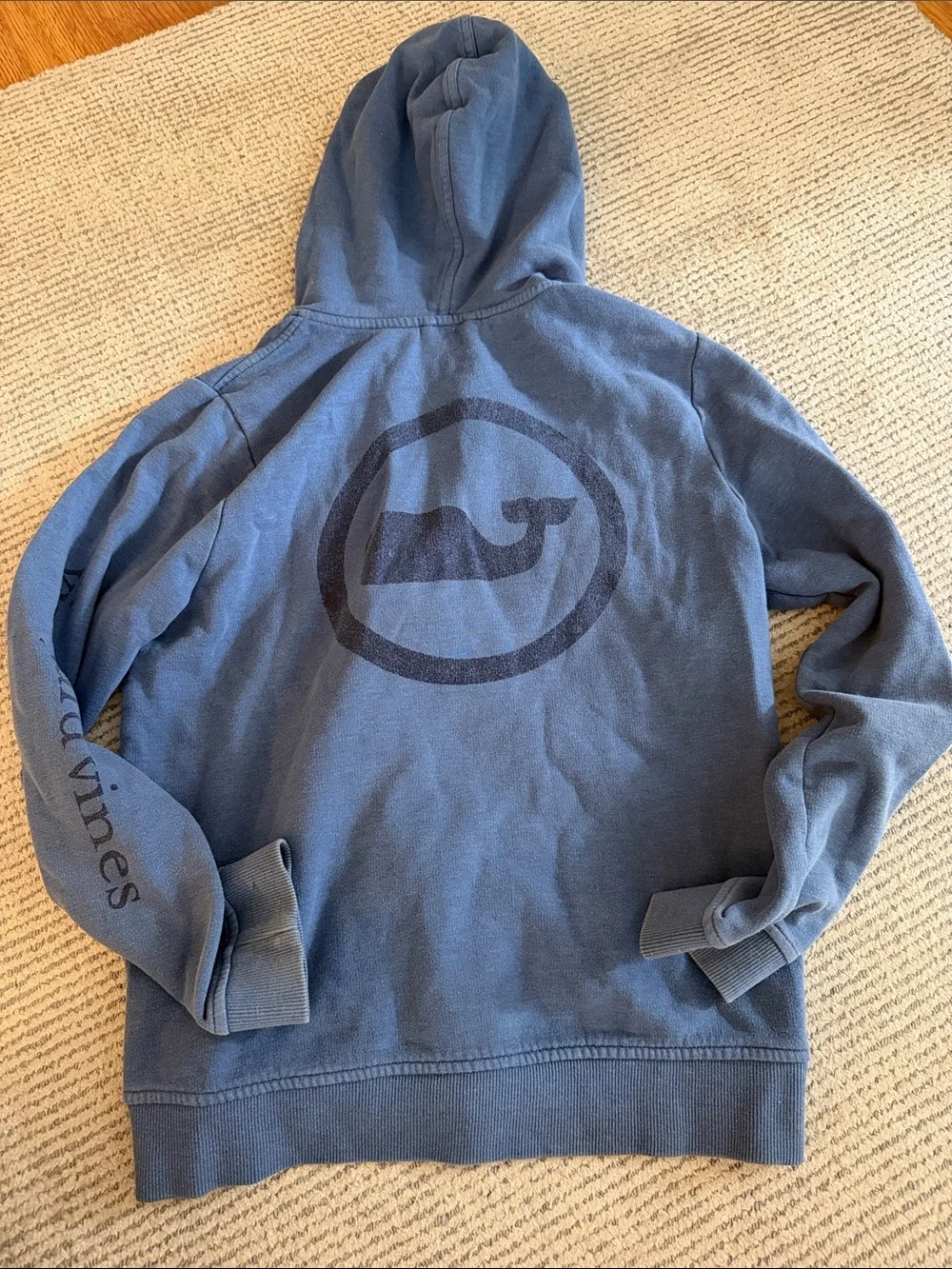 Vineyard Vines boys 10-12 Kids Light Blue Zip-Up Hoodie Jacket